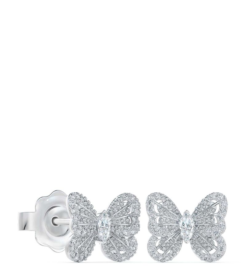 De Beers Jewellers De Beers Jewellers White Gold And Diamond Portraits Of Nature Butterfly Stud Earrings