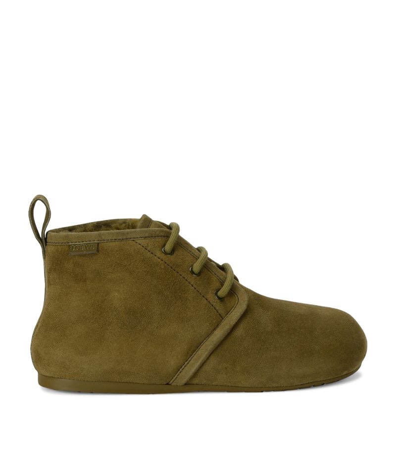 Loewe Loewe Suede Shearling Lago Boots