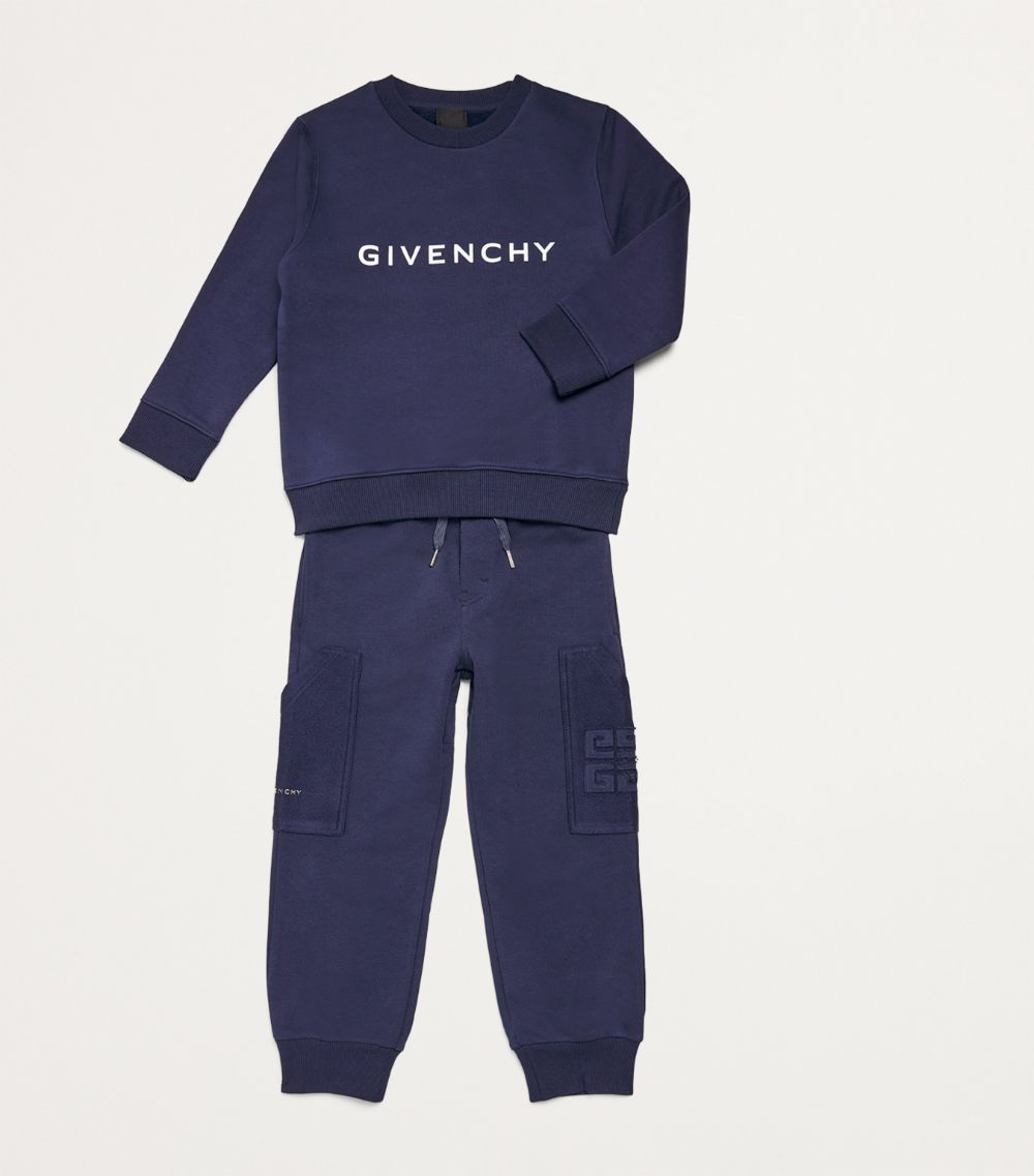 Givenchy Givenchy Kids Cotton-Blend Logo Cargo Sweatpants (4-12+ Years)