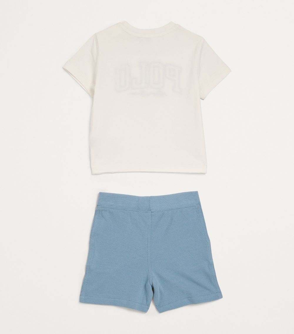 Ralph Lauren Kids Ralph Lauren Kids Appliqué-Logo T-Shirt And Shorts Set (3-24 Months)