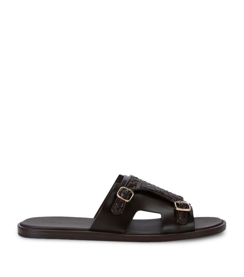 Santoni Santoni Leather Weave Sandals