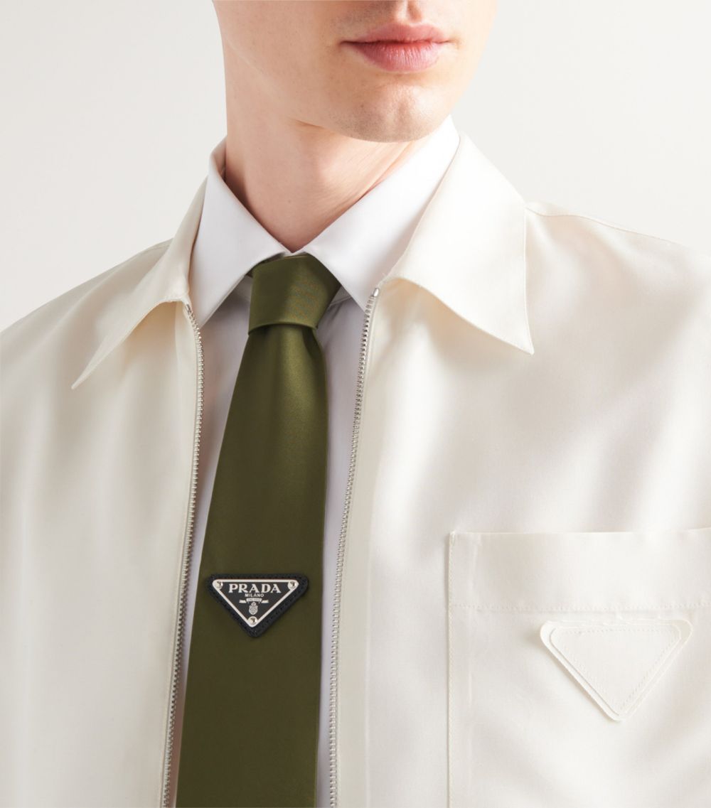 Prada Prada Re-Nylon Gabardine Triangle Tie