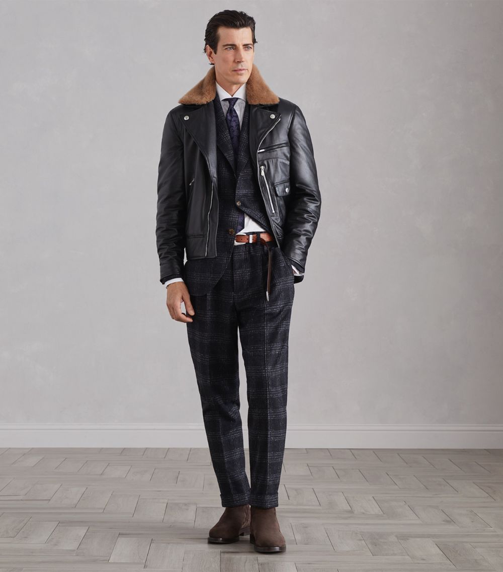 Brunello Cucinelli Brunello Cucinelli Silk-Wool-Cashmere Check Blazer