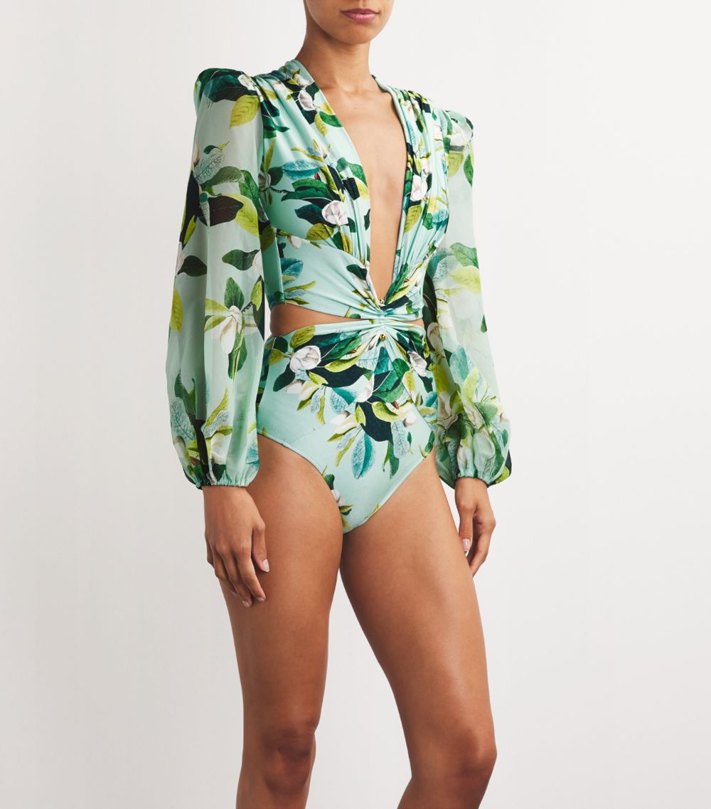 Patbo Patbo Floral Plunge-Neck Swimsuit