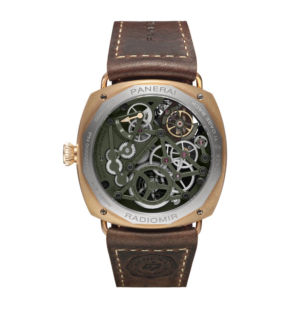  Panerai Bronze Radiomir Tourbillon Gmt Bronzo Watch 45Mm