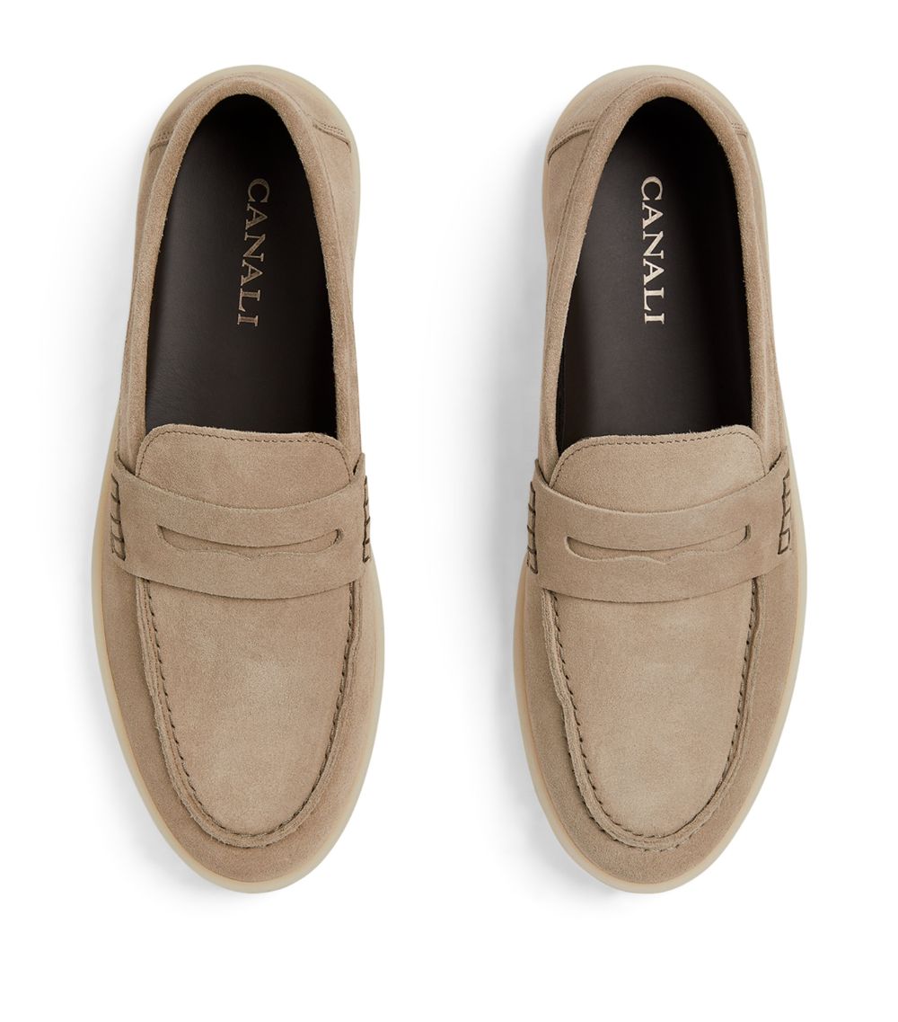 Canali Canali Suede Driver Loafers