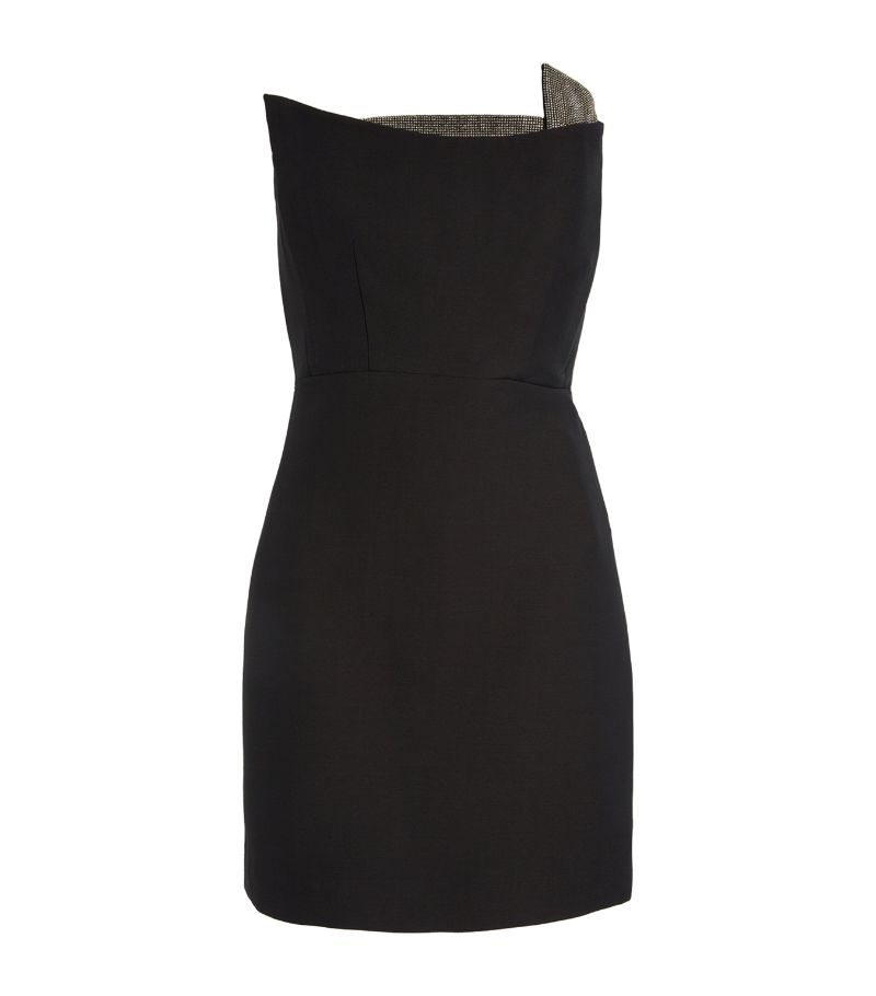 Roland Mouret Roland Mouret Wool-Silk Embellished Mini Dress