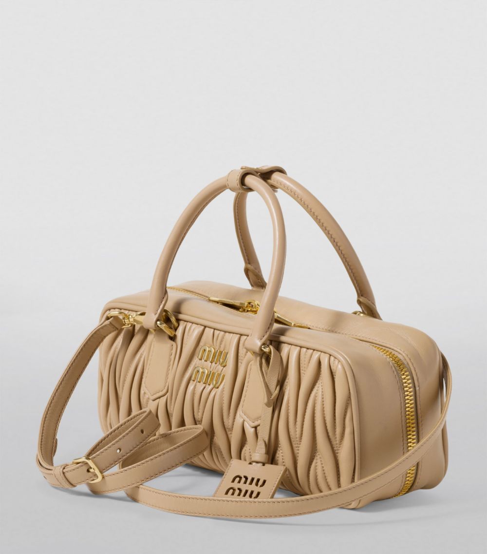 Miu Miu Miu Miu Medium Matelassé Leather Arcadie Top-Handle Bag