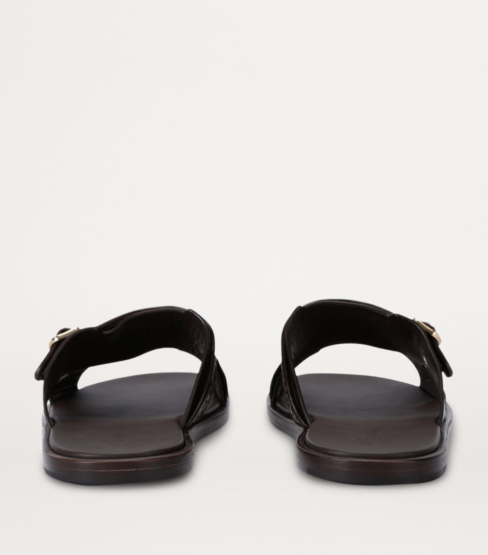 Santoni Santoni Leather Weave Sandals