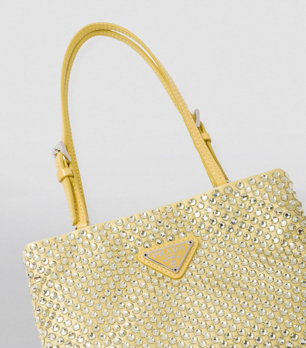 Prada Prada Satin Crystal-Embellished Tote Bag