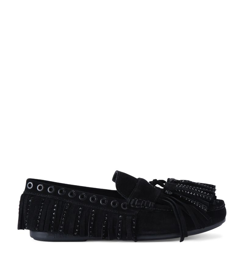 Kurt Geiger London Kurt Geiger London Suede Rhinestone Fringe Moccasins