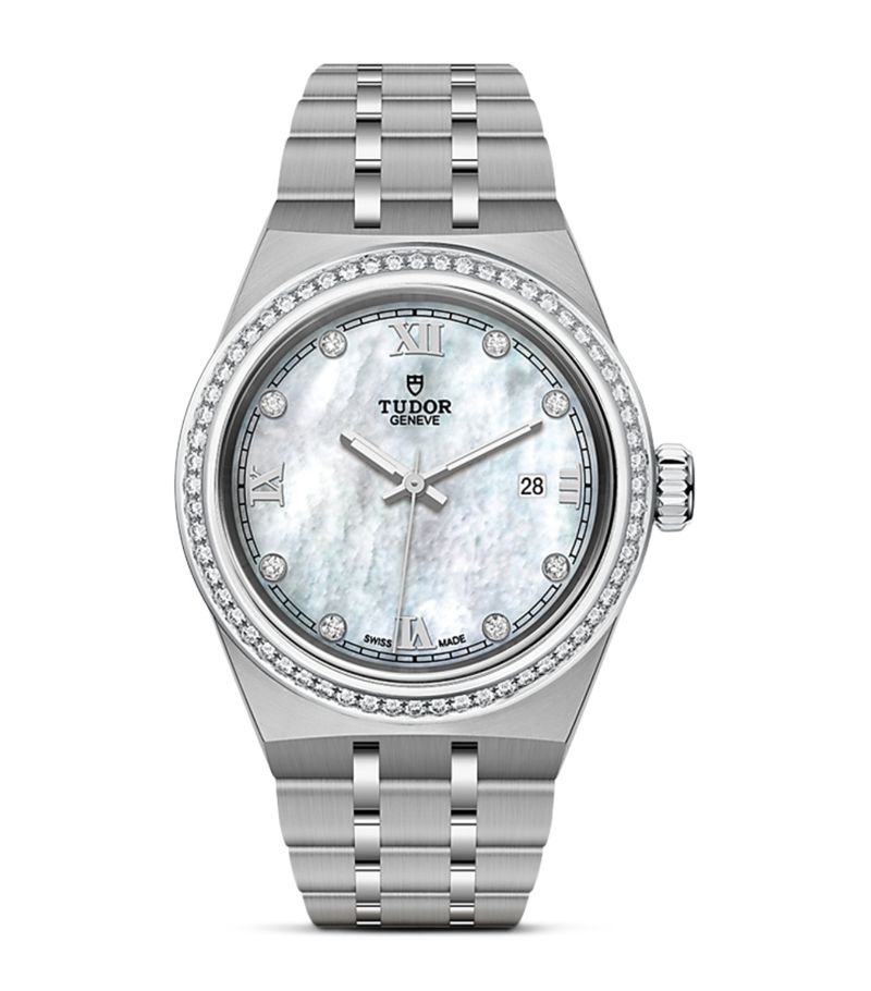Tudor Tudor Day Date Stainless Steel And Diamond Watch 28Mm