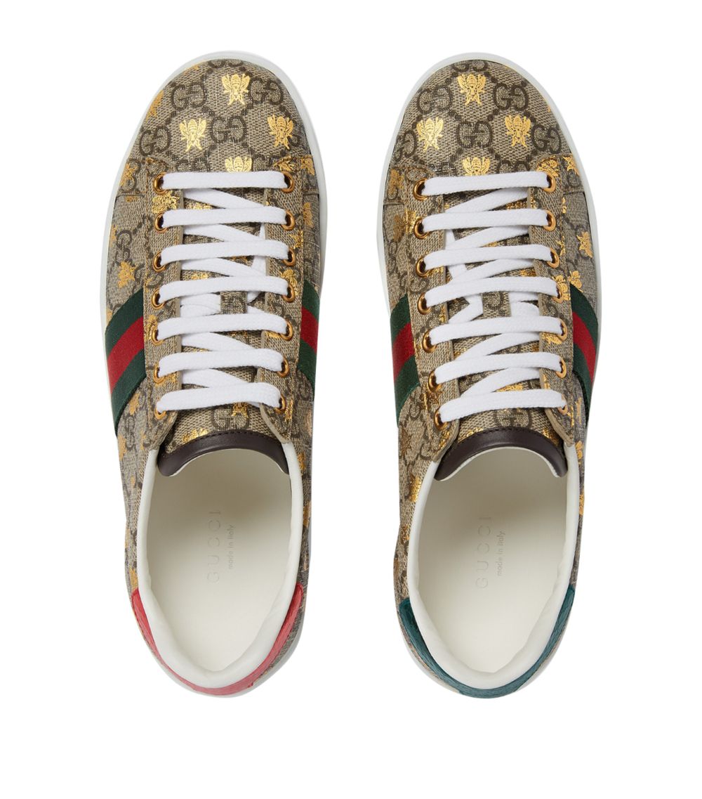 Gucci Gucci Gg Supreme Canvas Bee Motif Ace Sneakers