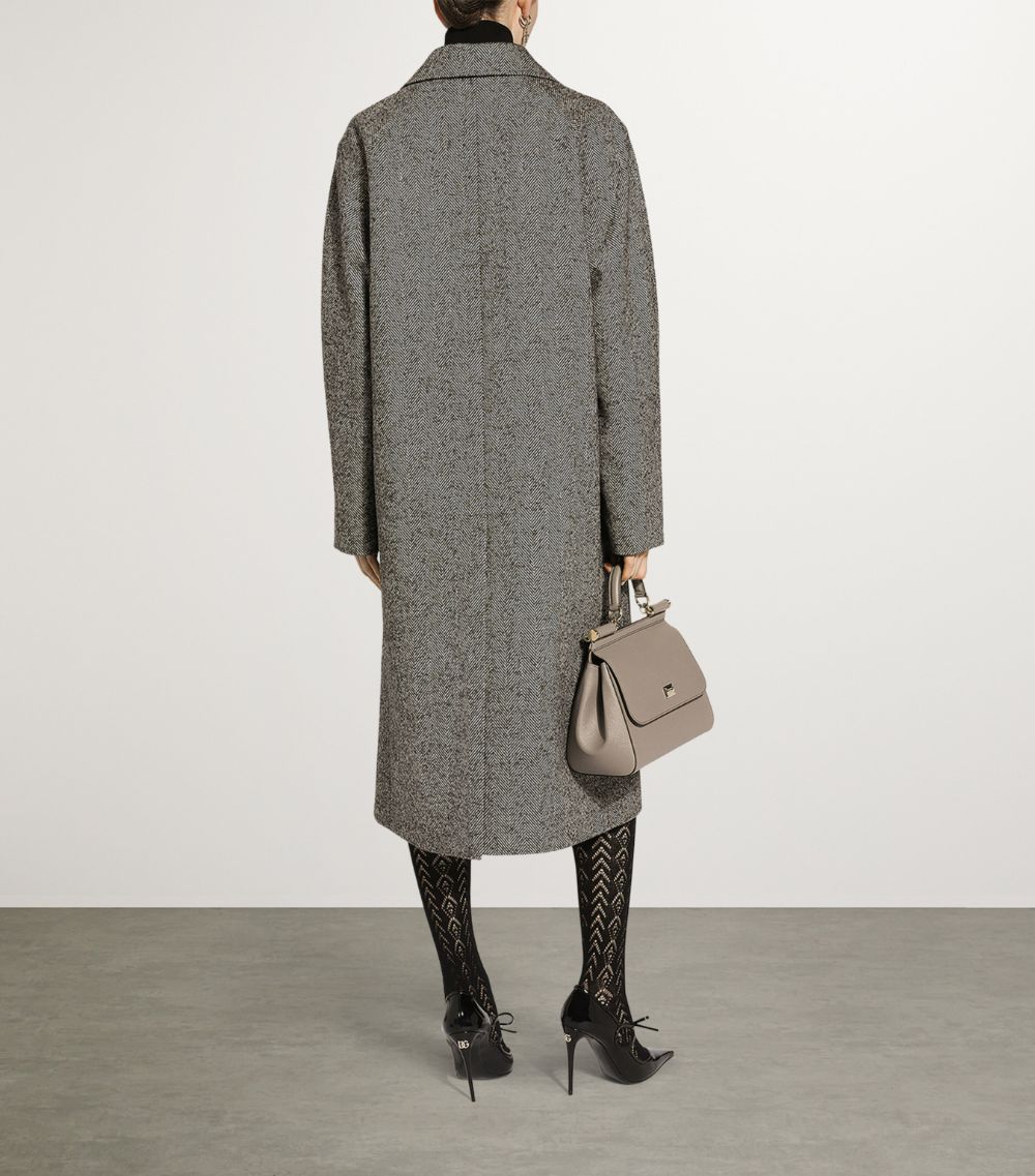 Dolce & Gabbana Dolce & Gabbana Herringbone Wool-Blend Coat