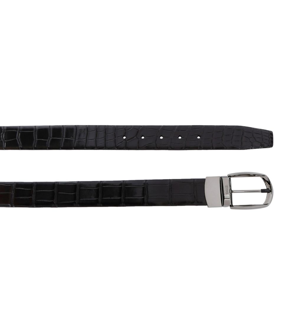 Ermenegildo Zegna Ermenegildo Zegna Crocodile Skin Parentesi Belt