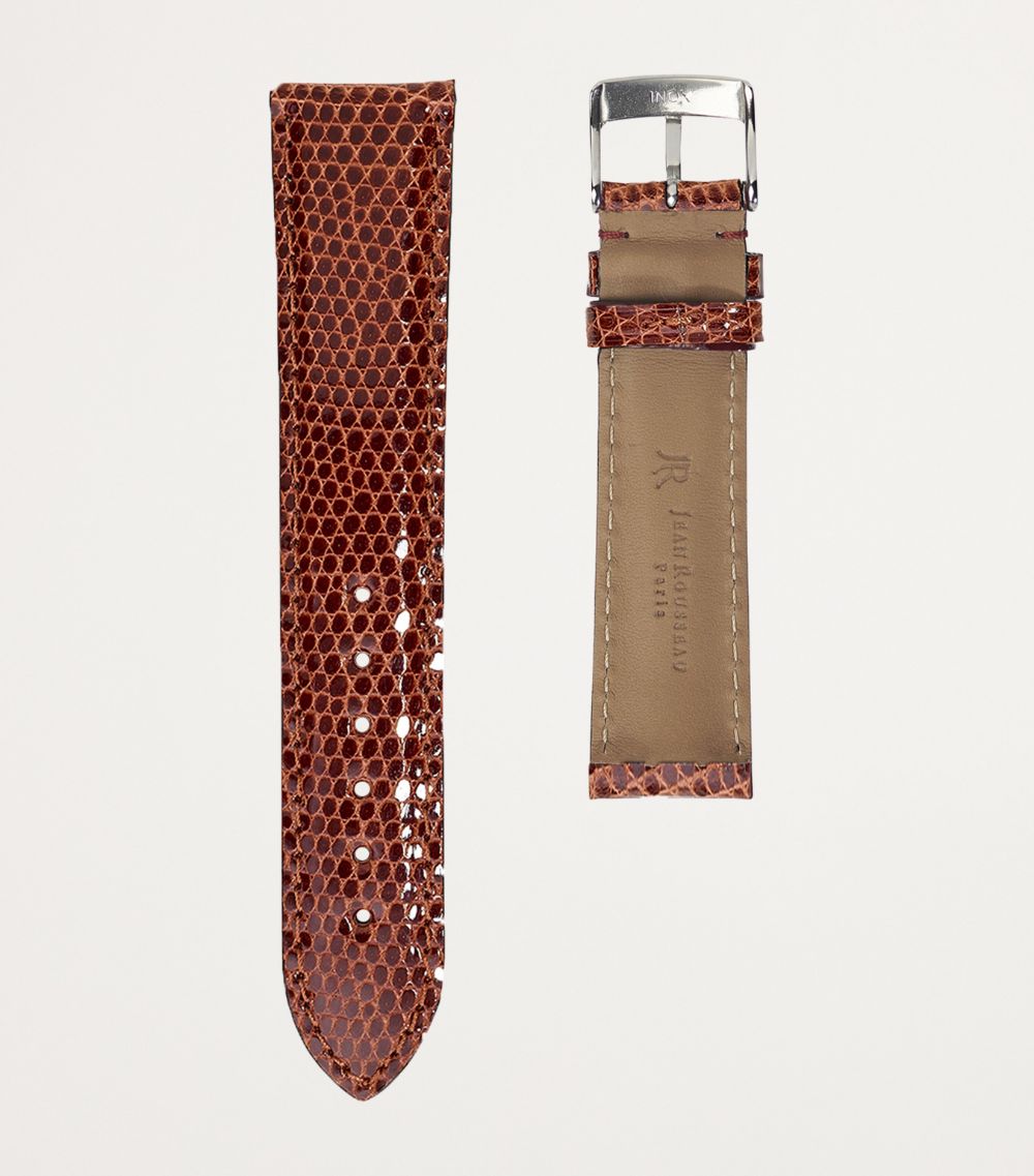 Jean Rousseau Jean Rousseau Classic Leather Lizard-Pattern Watch Strap (20Mm)