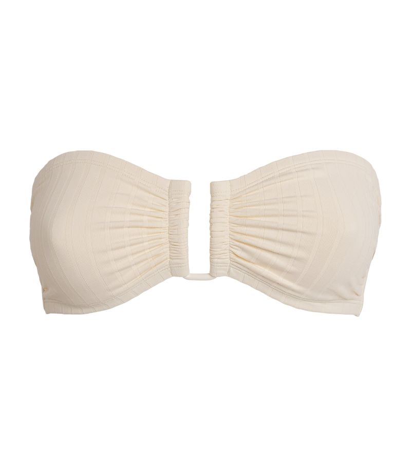 Eres Eres Ribbed Playa Bandeau Bikini Top