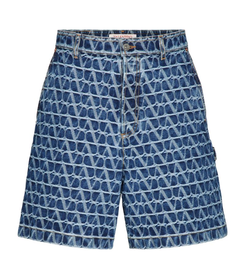 Valentino Valentino Denim Vlogo Shorts