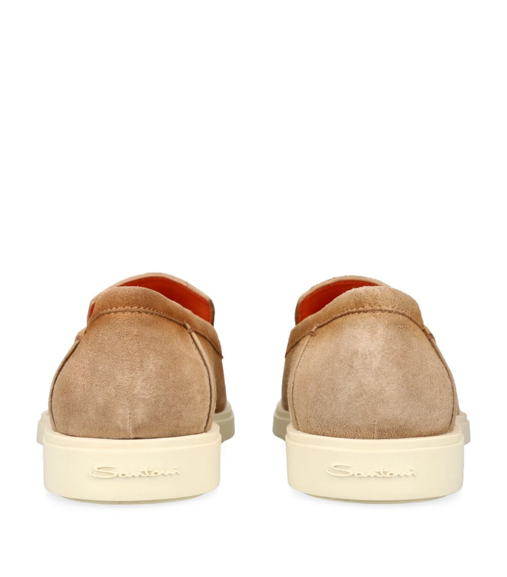 Santoni Santoni Suede Detroit Low-Top Loafers