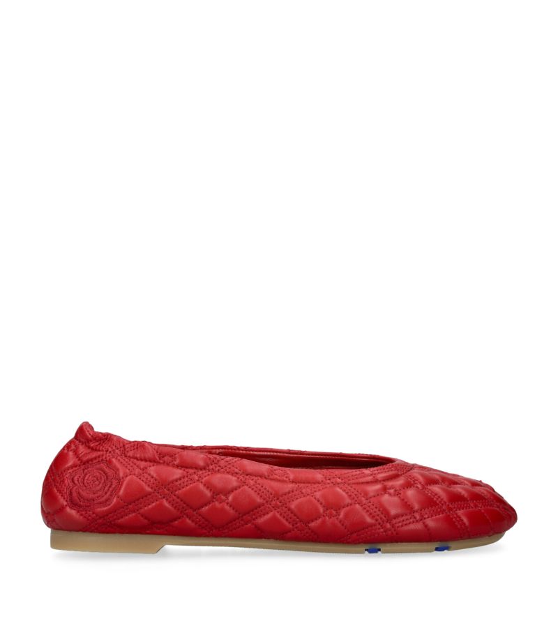 Burberry Burberry Leather Quilted Sadler Ballet Flats