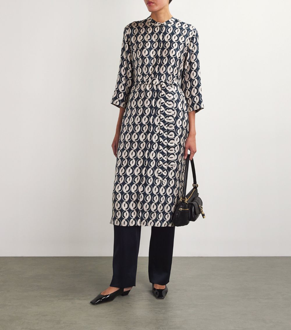 Max Mara Max Mara Silk Printed Midi Dress