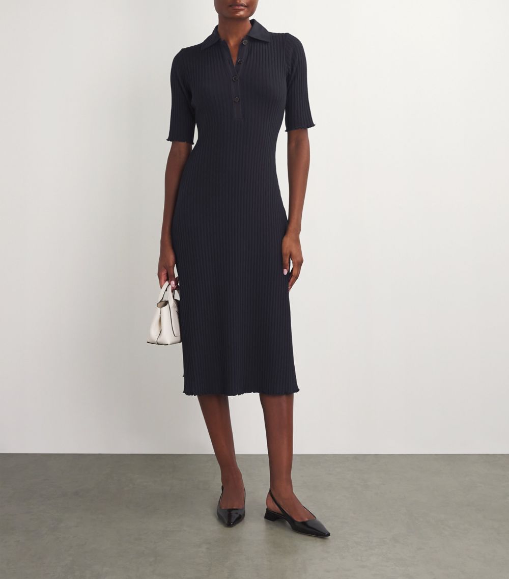 Vince Vince Ribbed Polo Dress