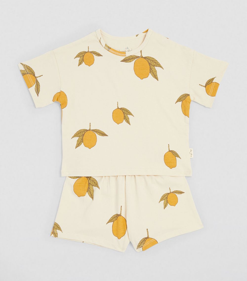 Konges Sløjd Konges Sløjd Cotton Lemon Print T-Shirt And Shorts Set (9 Months-4 Years)