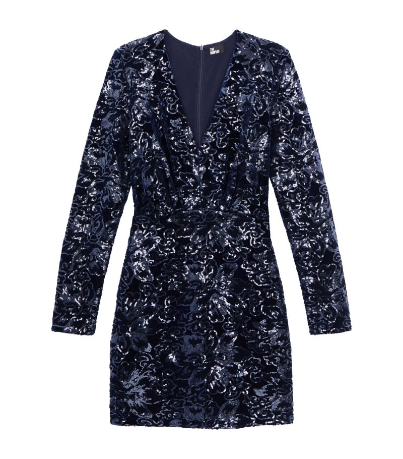 The Kooples The Kooples Velvet Embellished Mini Dress