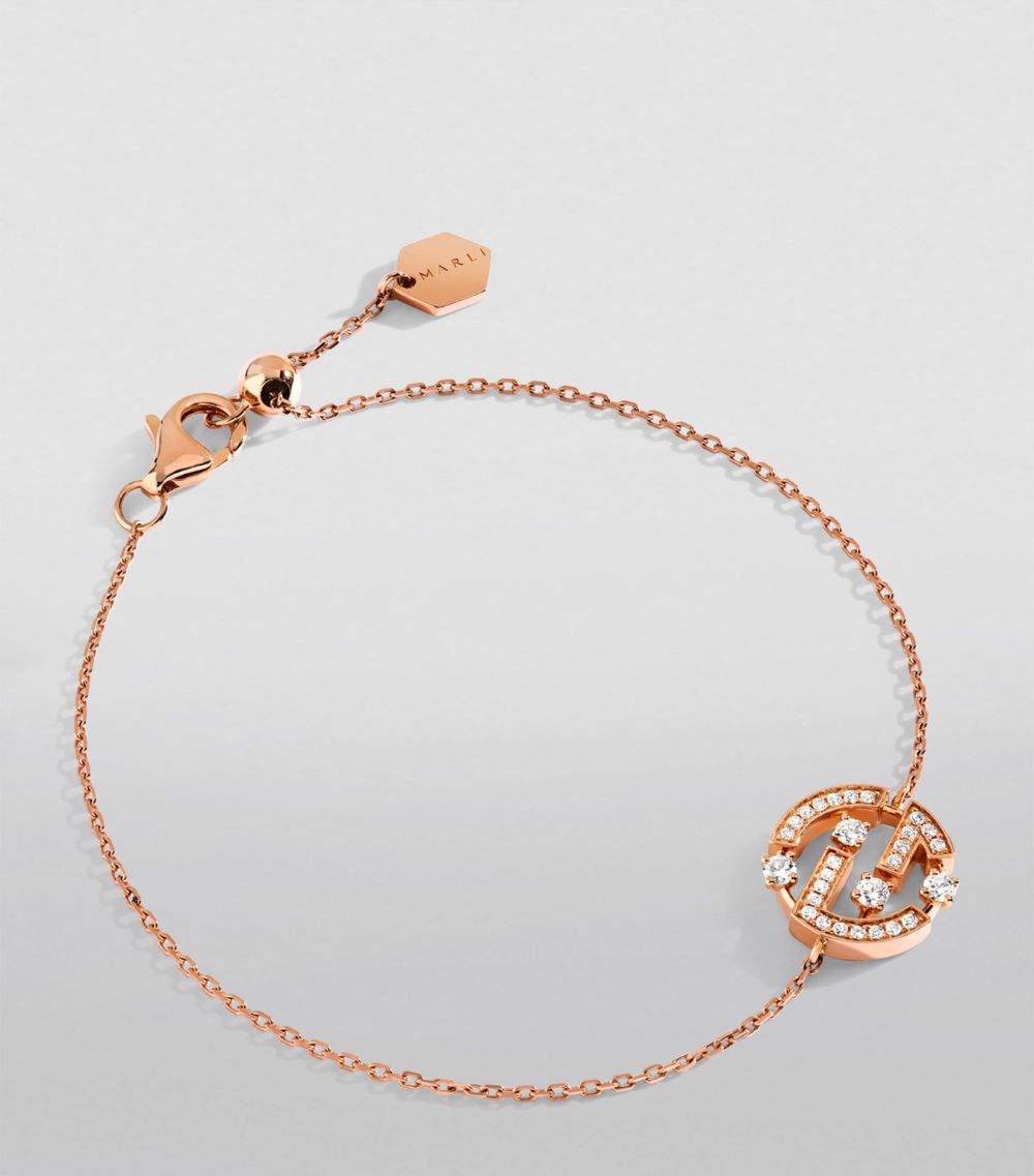  Marli New York Rose Gold And Diamond Avenues Bracelet