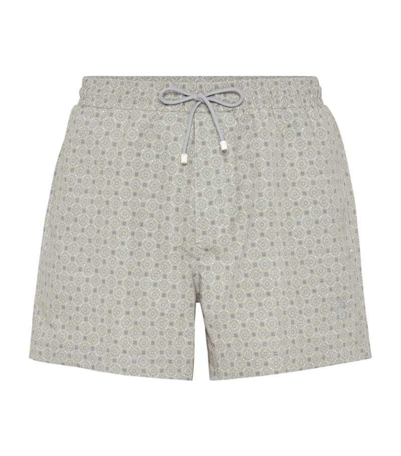 Brunello Cucinelli Brunello Cucinelli Geometric Print Swim Shorts