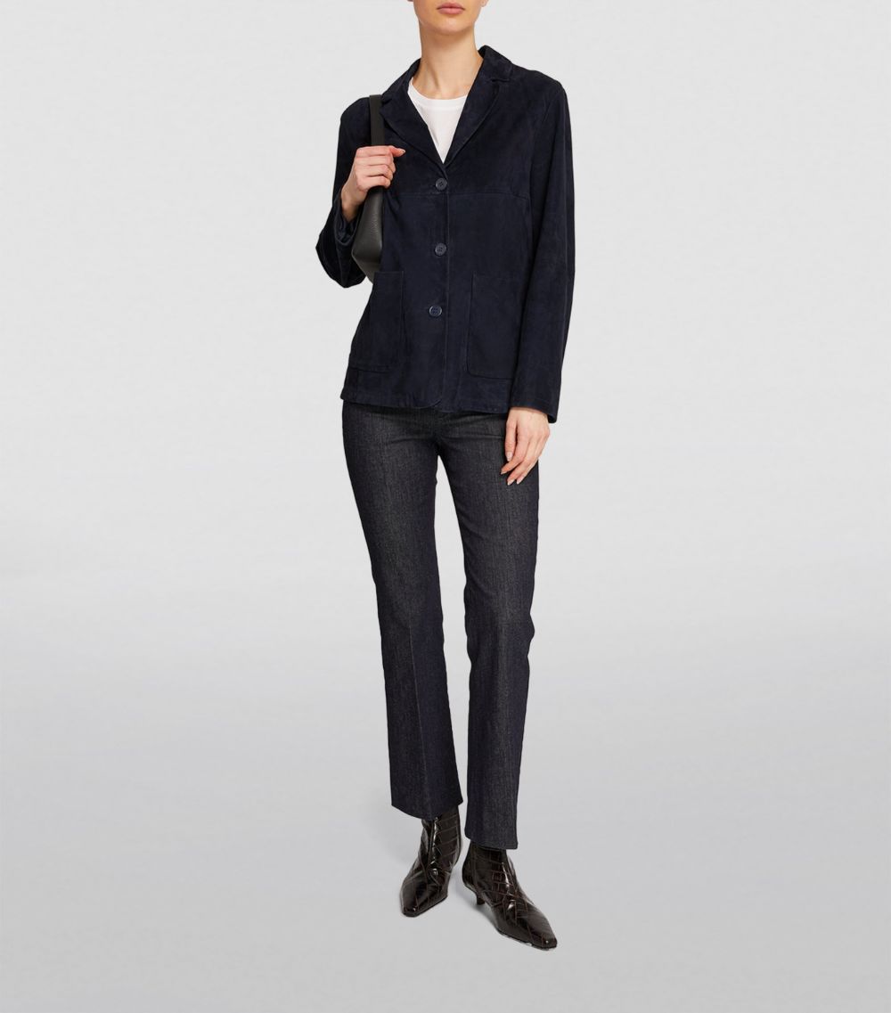 Max Mara Max Mara Suede Single-Breasted Blazer