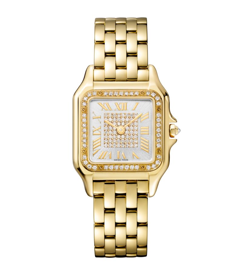 Cartier Cartier Medium Yellow Gold And Diamond Panthère De Cartier Watch 26.7Mm