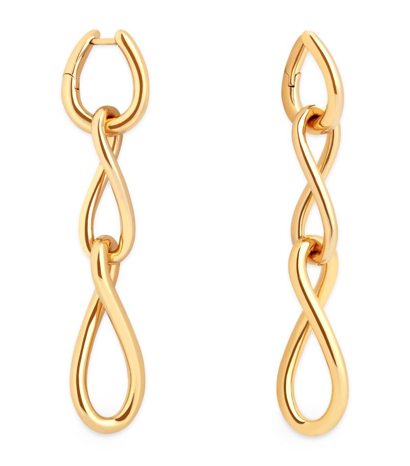  Astrid & Miyu Gold-Plated Silver Infinite Drop Earrings