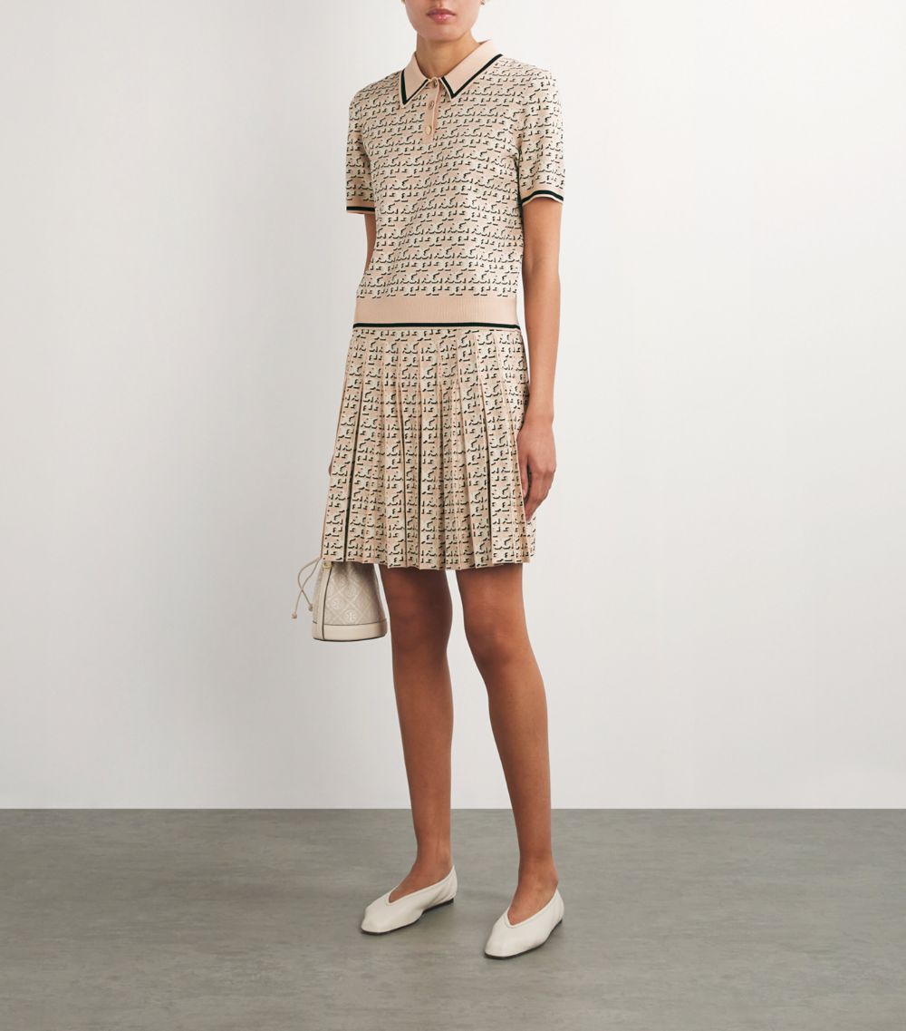 Tory Burch Tory Burch Jacquard Pleated Mini Skirt