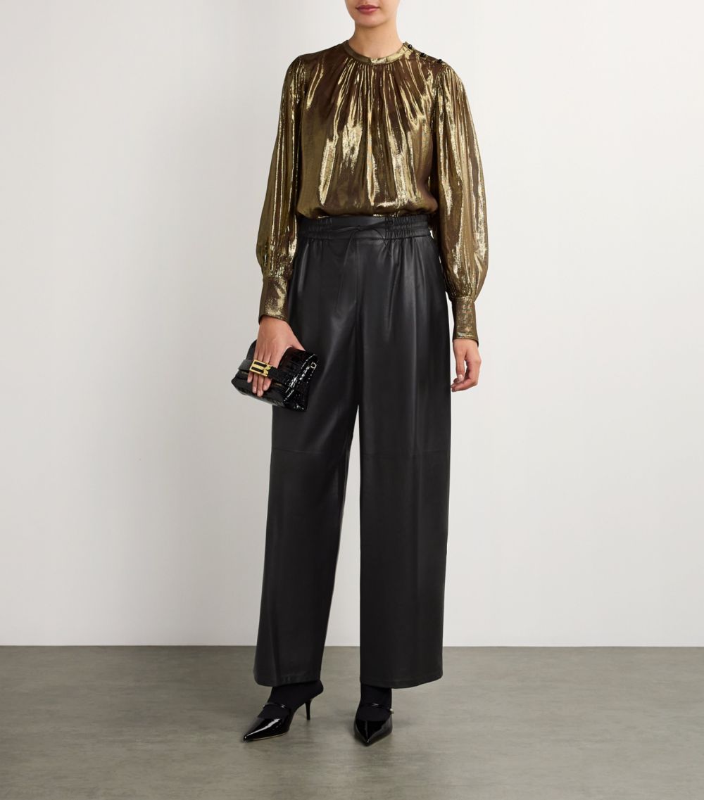 Yves Salomon Yves Salomon Lambskin Wide-Leg Trousers