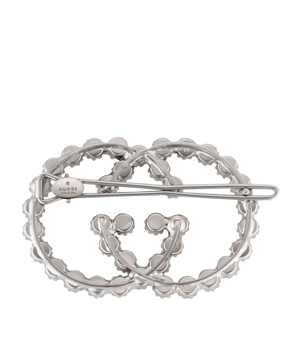 Gucci Gucci Crystal-Embellished Interlocking G Hair Clip