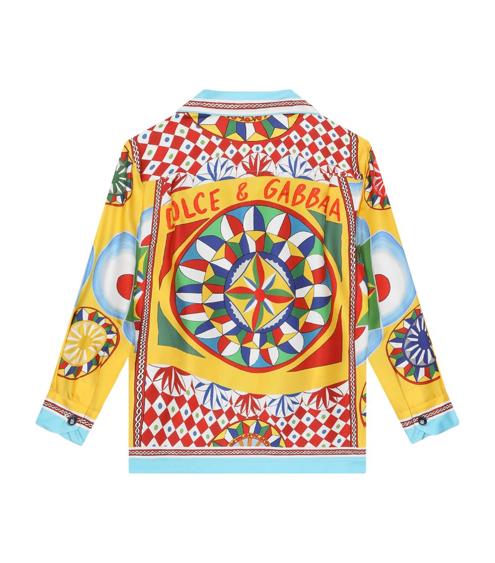 Dolce & Gabbana Dolce & Gabbana Kids Silk Carretto Print Shirt (2-6 Years)