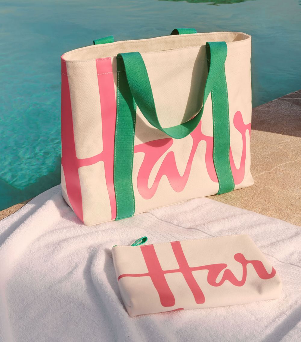 Harrods Harrods Medium Cotton Logo Tote Bag