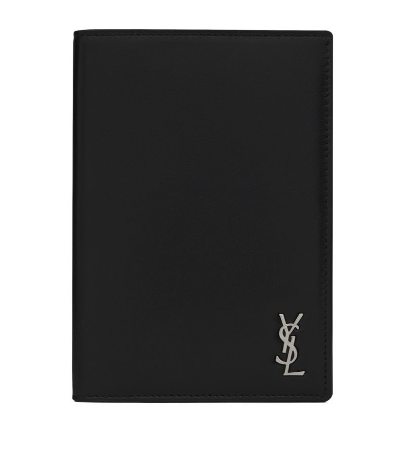 Saint Laurent Saint Laurent Leather Monogram Passport Holder