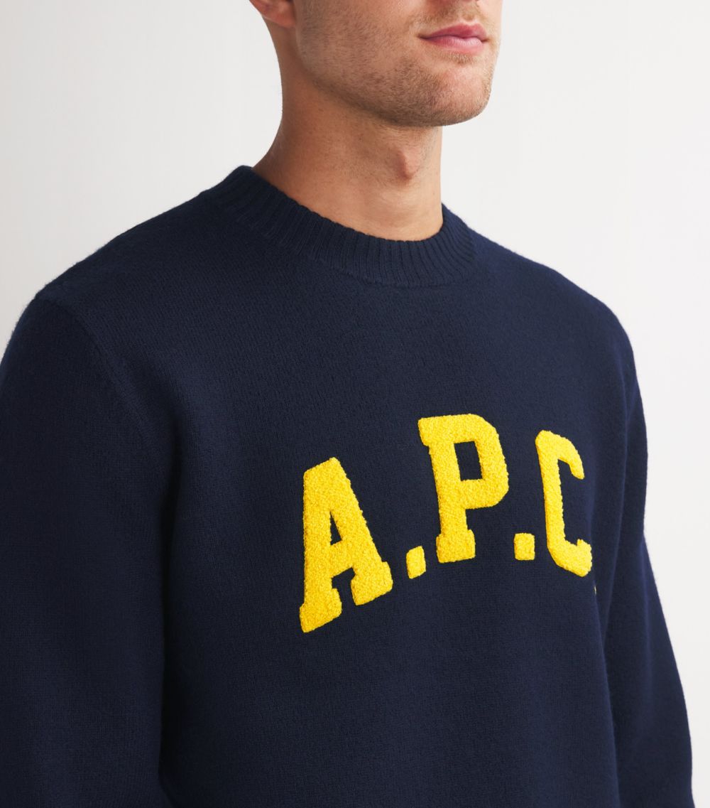 A.P.C. A. P.C. Virgin Wool Logo Sweater