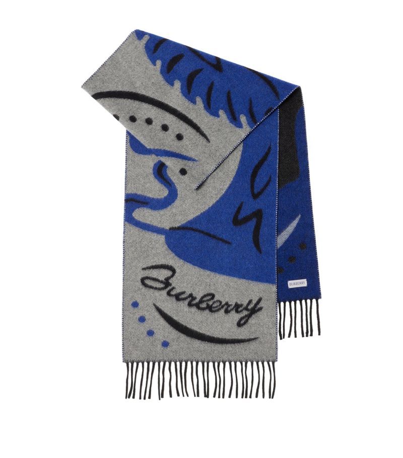 Burberry Burberry Cashmere Mirrored Horse Scarf