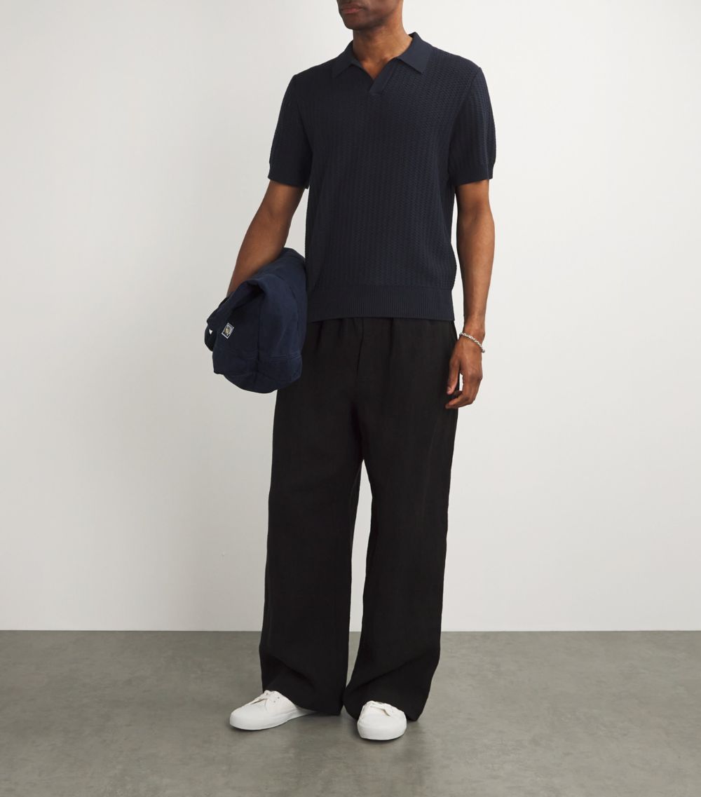 Vince Vince Cotton-Cashmere Knitted Polo Shirt