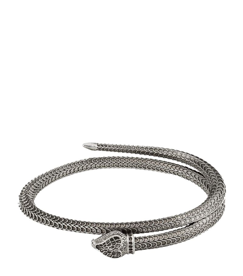 Gucci Gucci Sterling Silver Garden Snake Bracelet