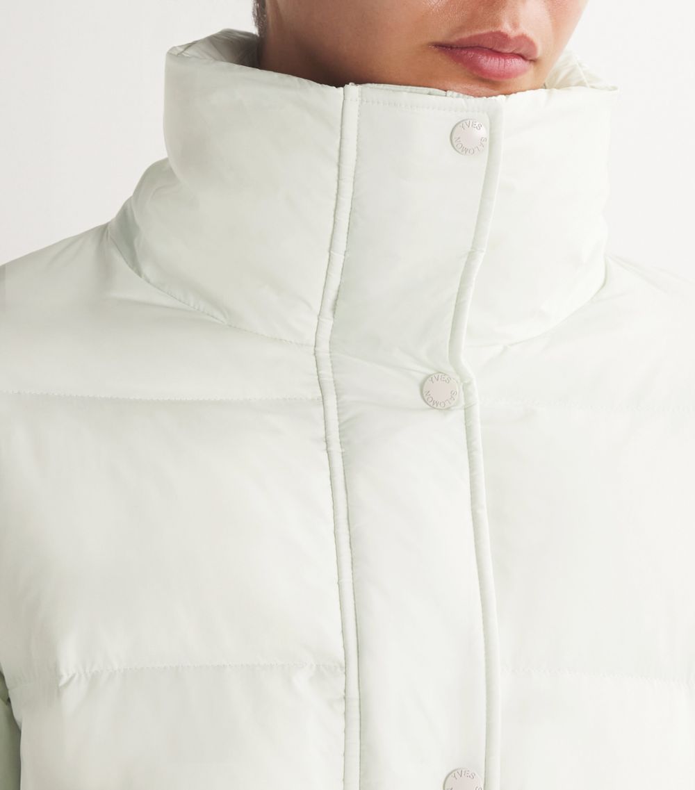  Yves Salomon Army Lambswool-Trim Down Jacket