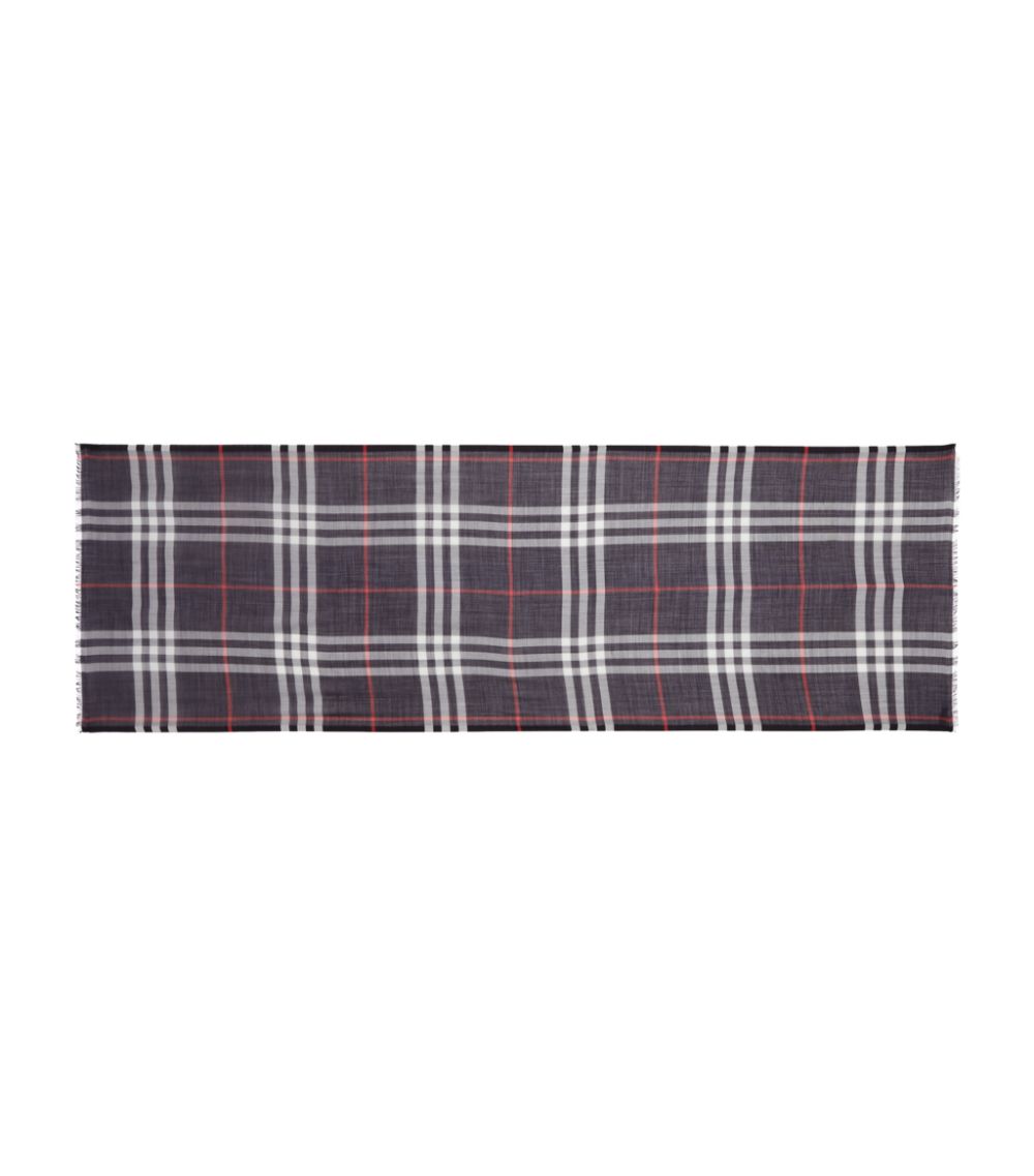 Burberry Burberry Lightweight Check Wool-Silk Scarf