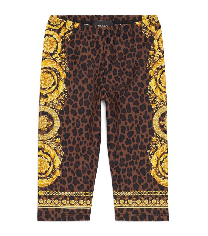 Young Versace Versace Kids Leopard-Baroque Print Leggings (3-36 Months)