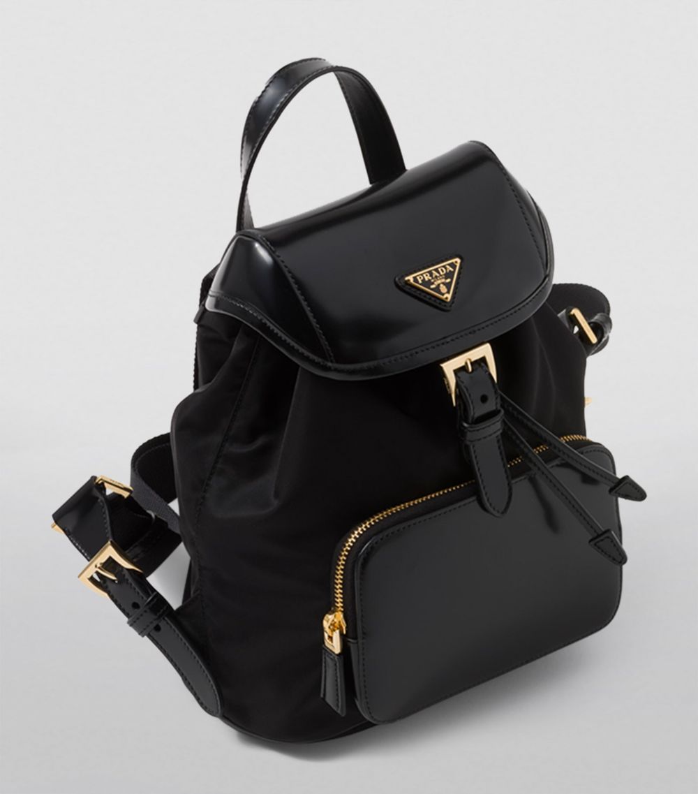 Prada Prada Re-Nylon and Leather Backpack