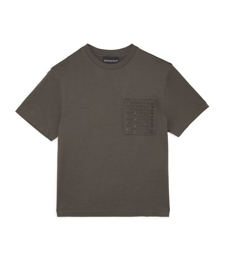 Emporio Armani Kids Emporio Armani Kids Lyocell-Blend Logo T-Shirt (14-16 Years)