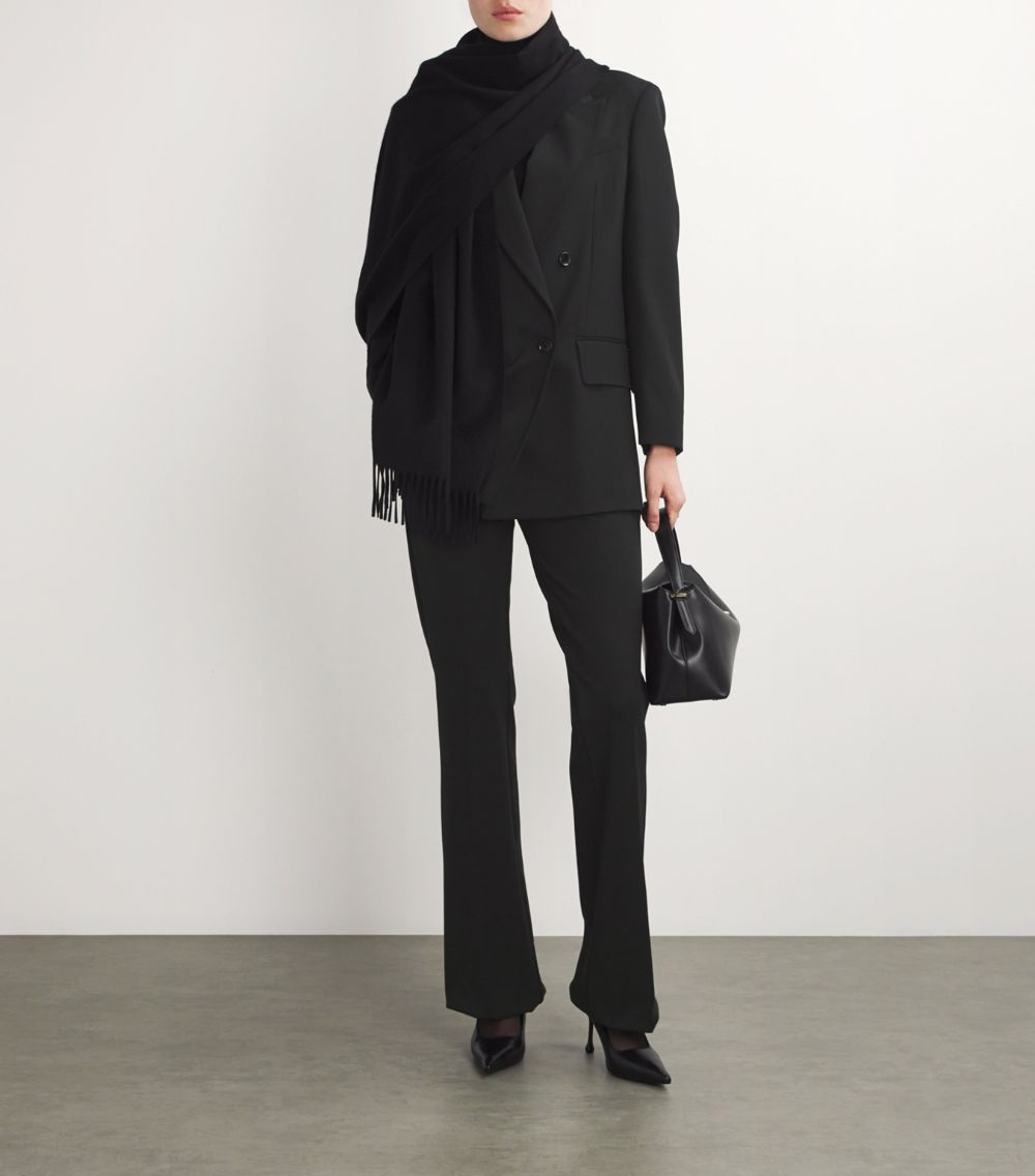 Max Mara Max Mara Wool-Blend Jersey Flared Trousers