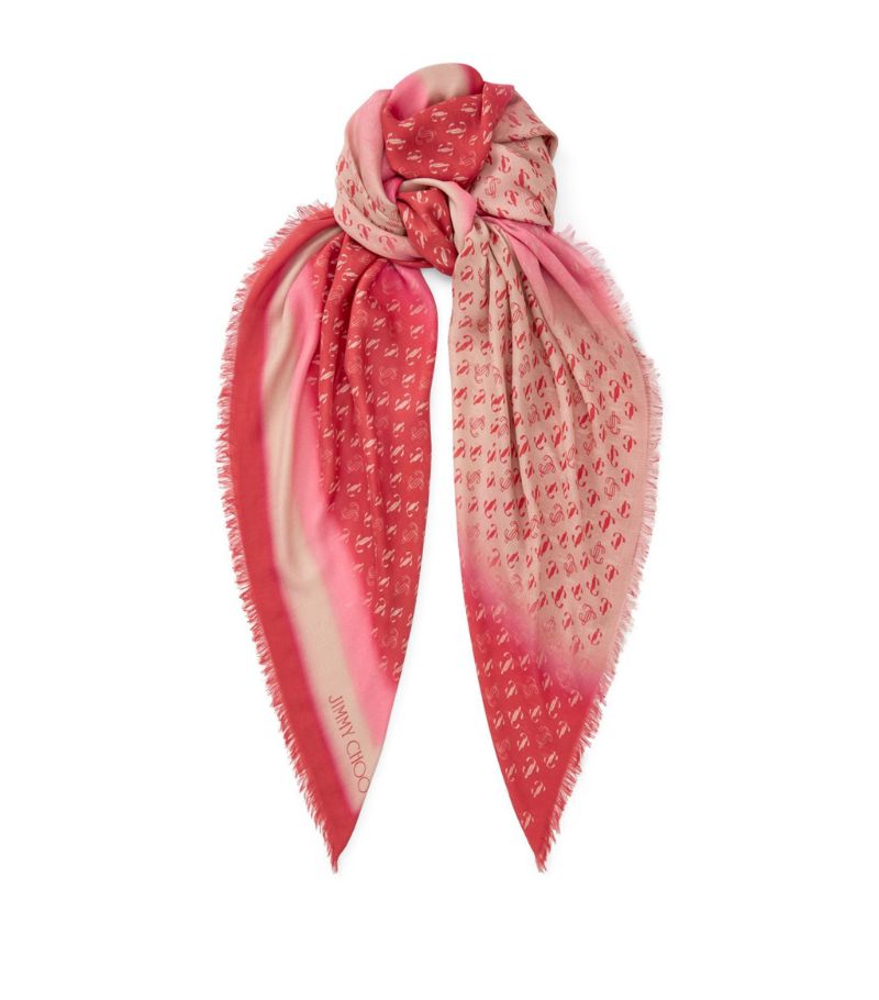 Jimmy Choo Jimmy Choo Wool Monogram Joerg Scarf